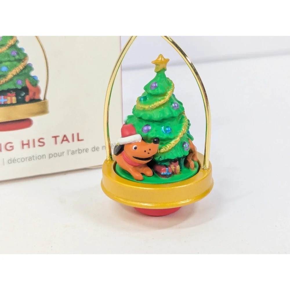 Hallmark 2019 Chasing His Tail‎ Keepsake Miniature Christmas Ornament Dog